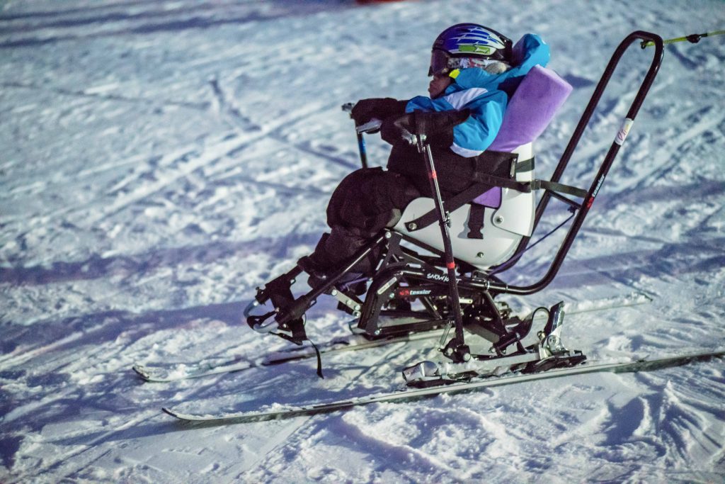 le snow'kart, fauteuil de ski assis en toute autonomie
